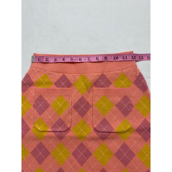 Free People Argyle Viola Sweater Skirt Mini Size Small NWT - Picture 7 of 12